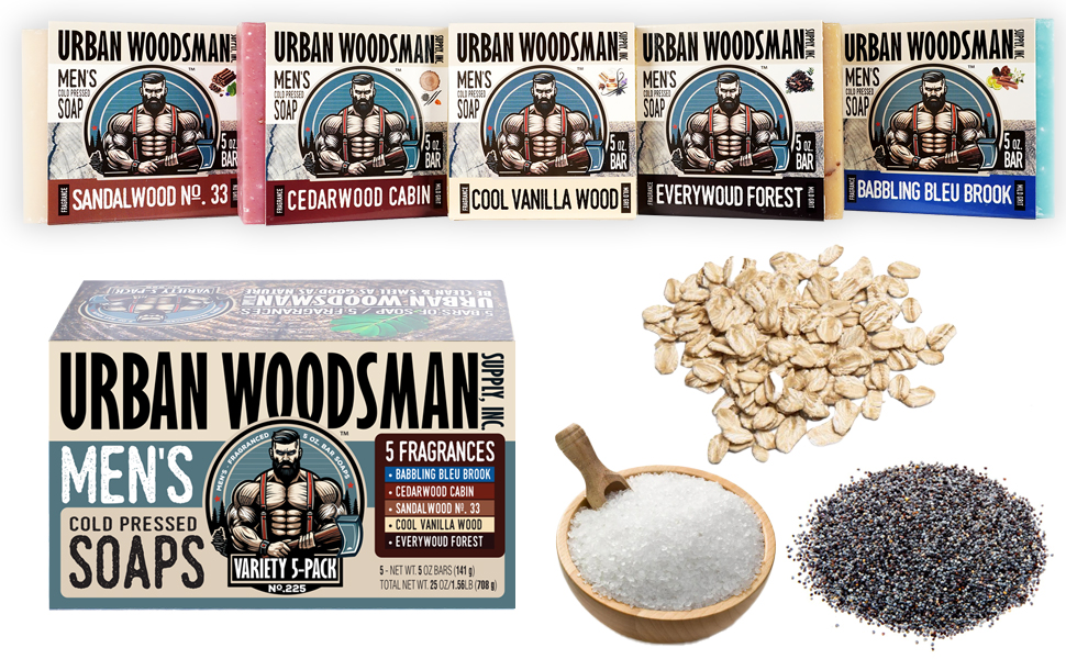 Why the Urban Woodsman Supply, Inc. Bar Soap for Men, 5-Bar Variety Pack Stands out!